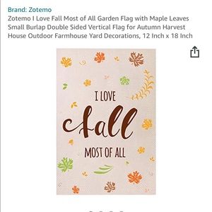 Zotemo I Love Fall Most of All Garden Flag